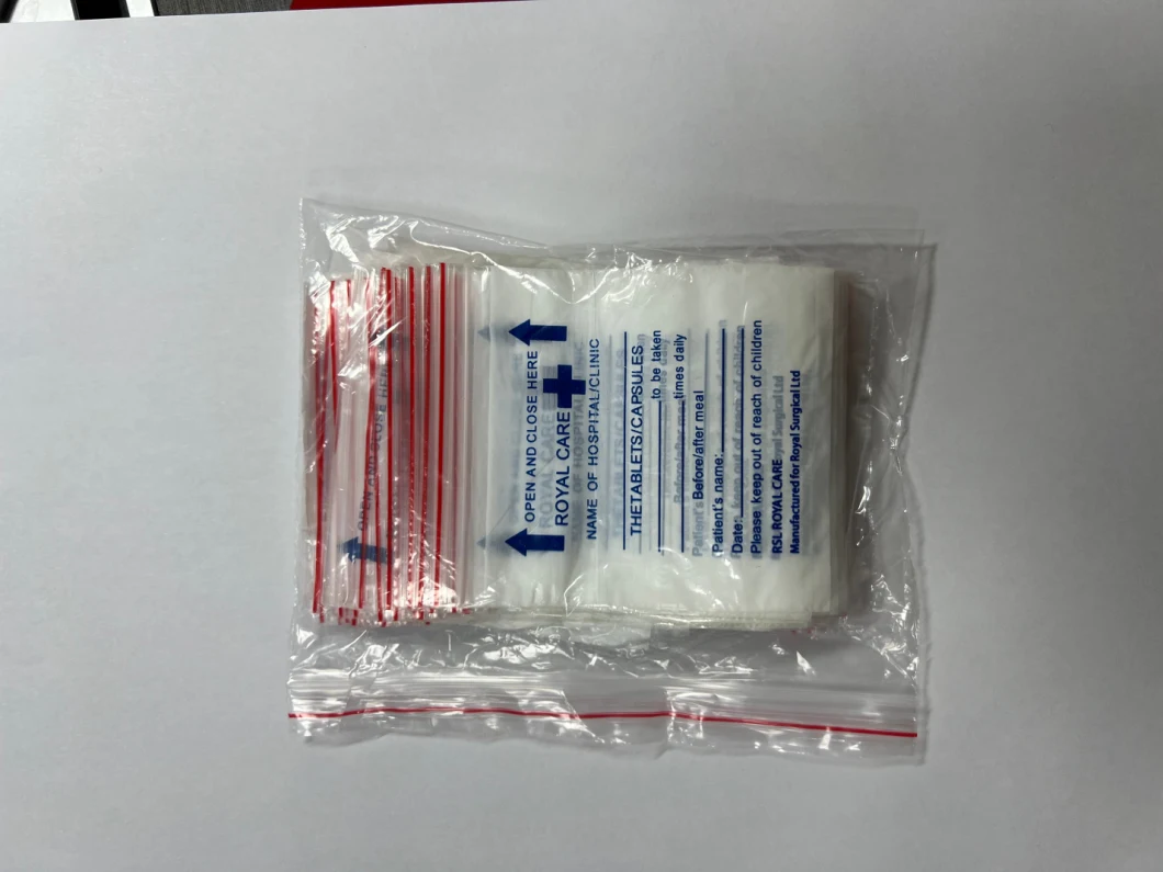 Drug Envelope Bag for Packing Pills/LDPE Custom Size Printed Plastic Medicine Dispensing Writable Medical Pouch Dispensing