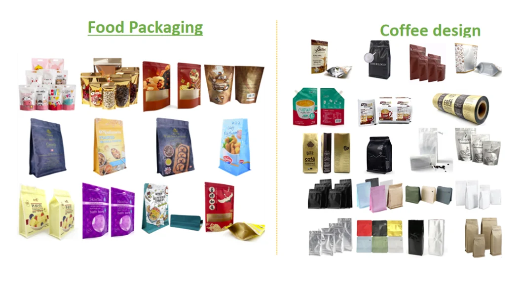 Factory Heat Seal Pack Mylar Custom Aluminum Foil Stand up Pouch Snack Packing Biscuits Bag Packaging